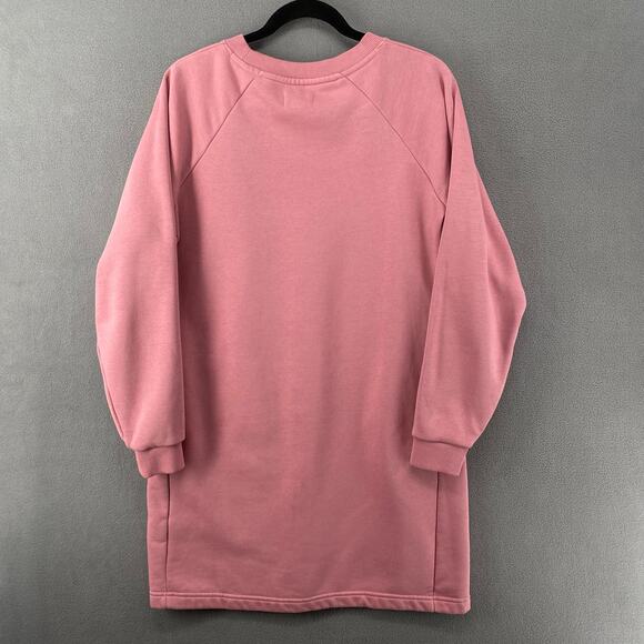 Pact Organic Cotton Blend Crew Neck Pullover Tunic Sweatshirt Womens M Pockets - Picture 2 of 15